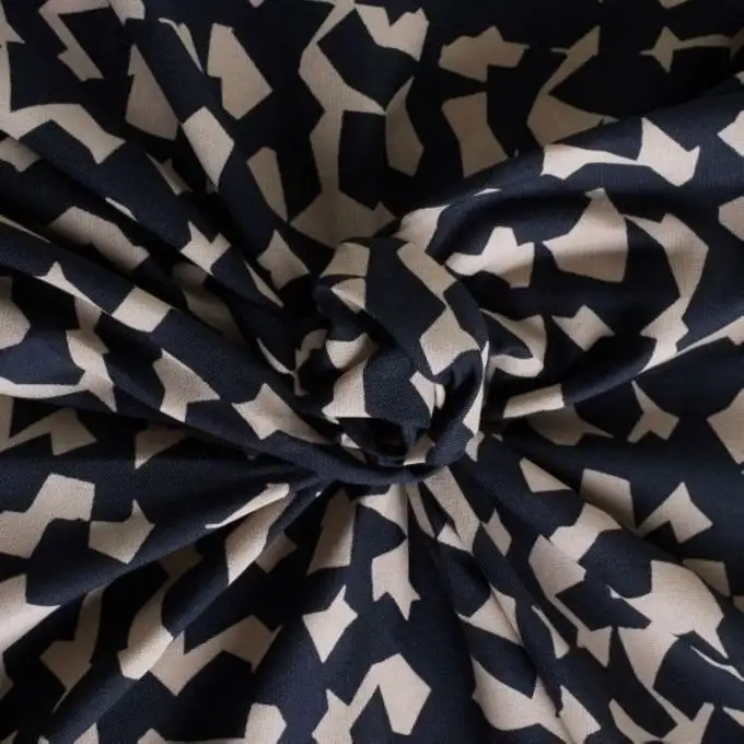 Tessuto viscosa Ekko grigio scuro - Atelier Brunette