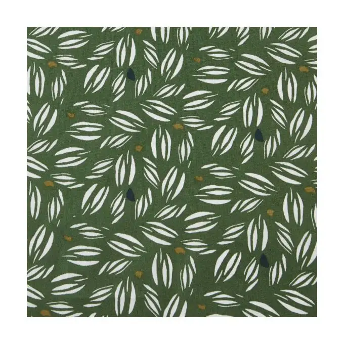 Tessuto cotone Foglia Impero Verde