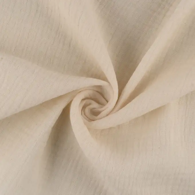 Tessuto in doppia garza unito non tinto