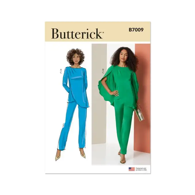 Modello Butterick B7009Y5 Donna Tunica asimmetrica 46 a 54