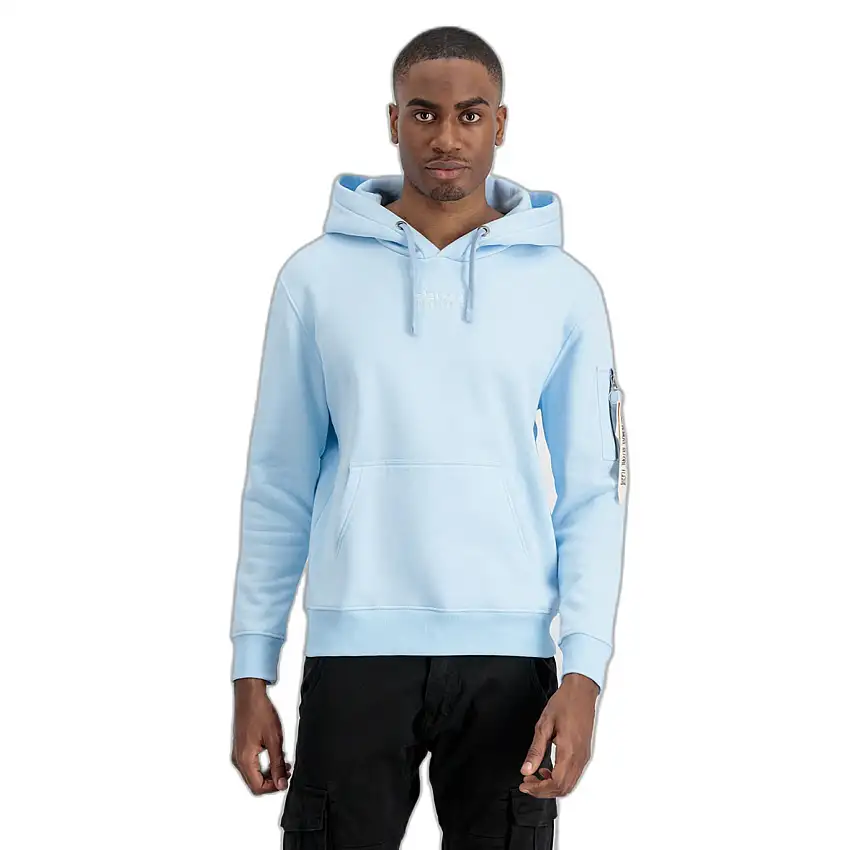 Felpa a girocollo Alpha Industries con cappuccio Organics EMB