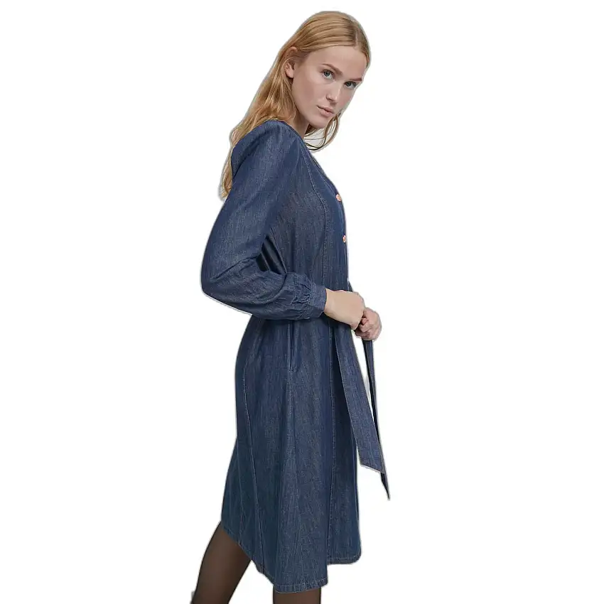 Abito donna in jeans con coulisse e bottoni b.young Bylucy