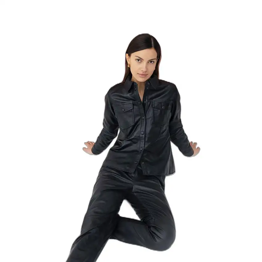 Pantaloni in pelle da donna b.young Byfvdara 2