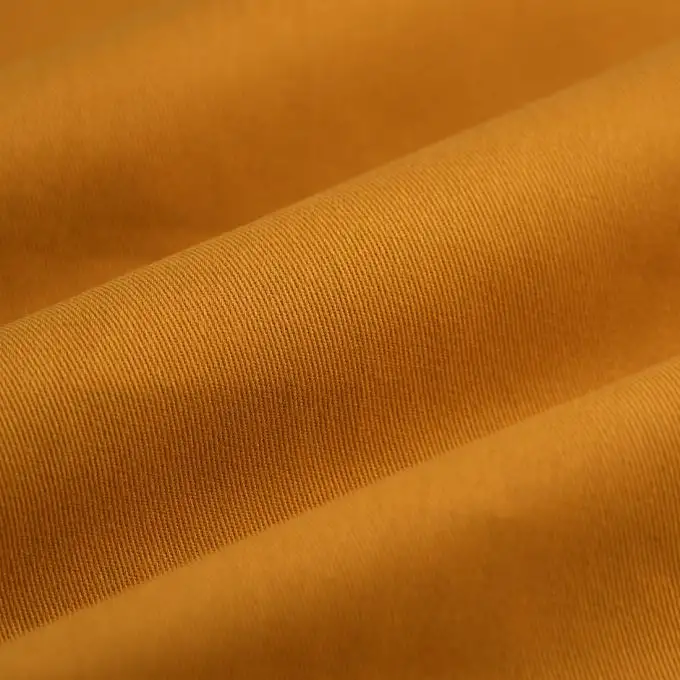 Tessuto twill cotone unito sierra ocra