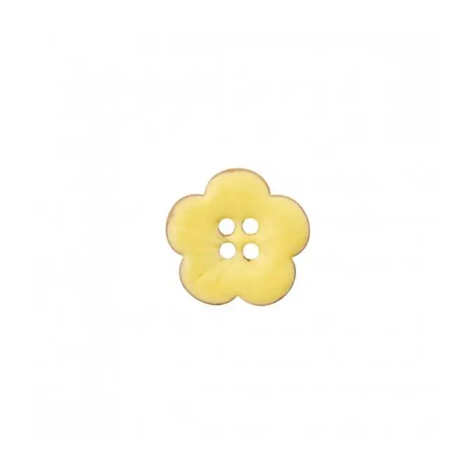 Bottone Cocco Laccato 4 Fori Fiore 18mm - Prym