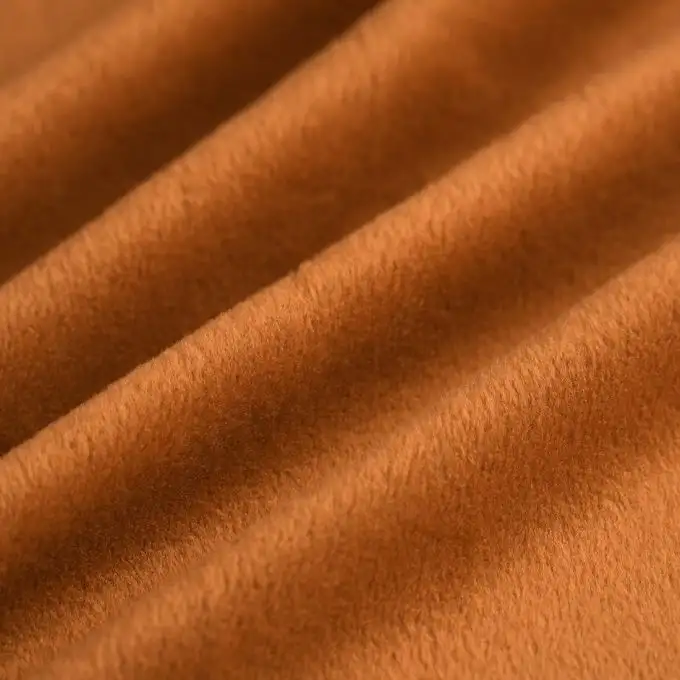 Tessuto alpfleece unito caramello