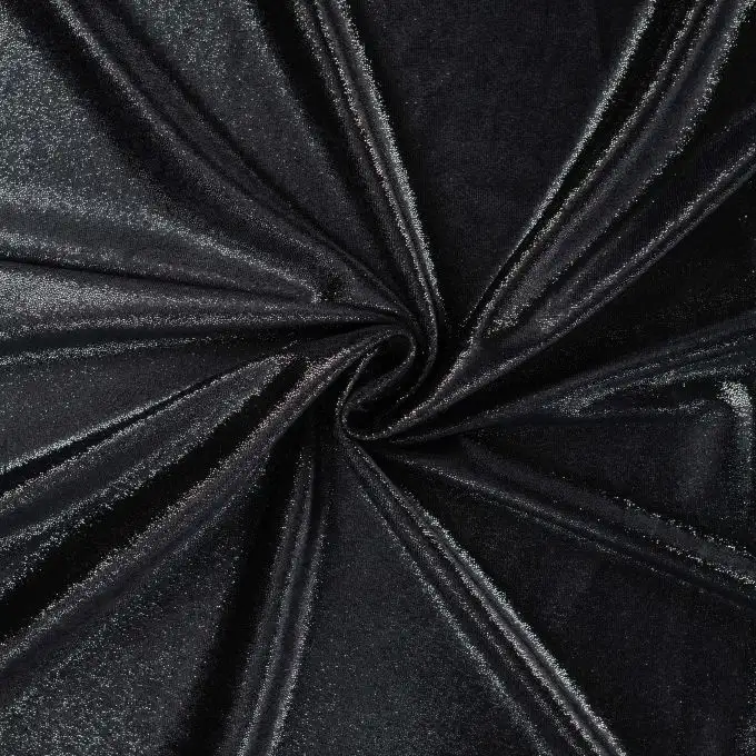 Tessuto velluto brillante argento