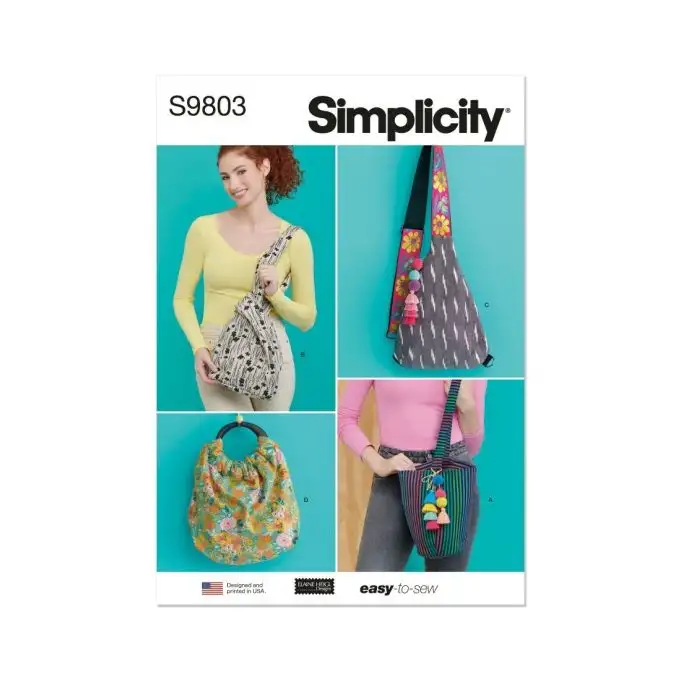 Cartamodello Simplicity S9803.O Borse in quattro stili di Elaine Heigl Designs TU