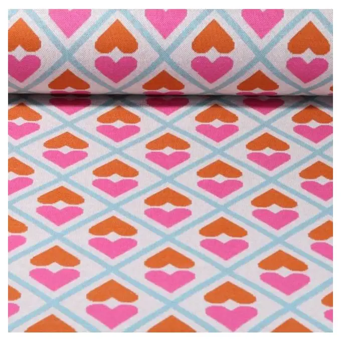 Maglia jacquard motivo cuore geometrico multicolore - Albstoffe