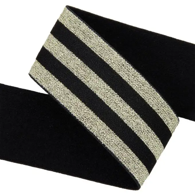 Elastico a righe lurex 40mm