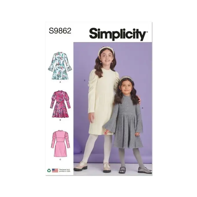 Modello Simplicity S9862.K5 Abiti maglia bambini ragazze 7 14 anni