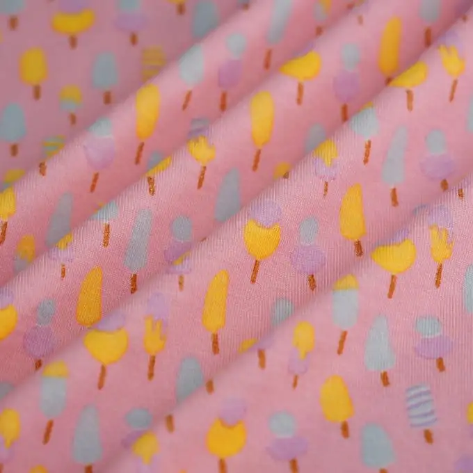 Tessuto jersey cotone ghiacciolo rosa