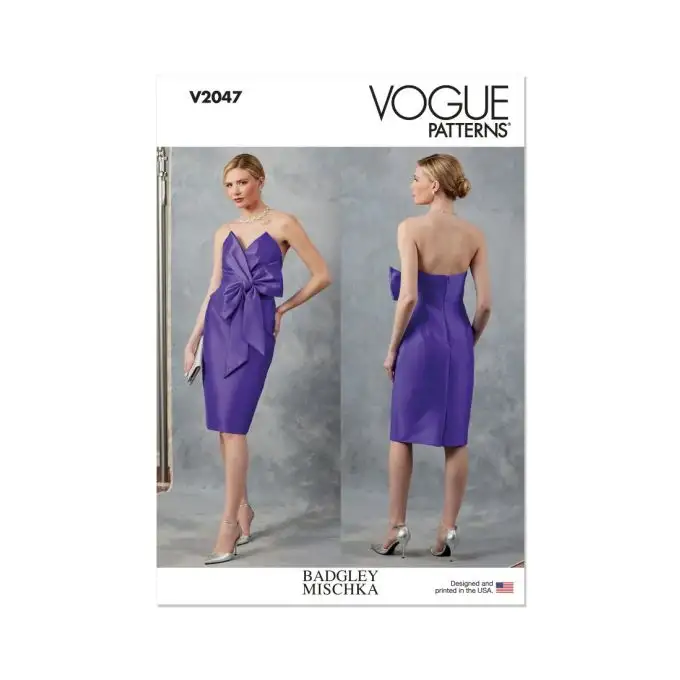Modello Vogue V2047Y5 Abito bustier donna 46 54