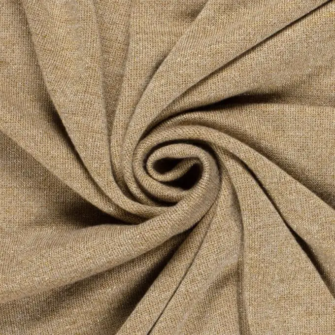 Maglia morbida lurex cammello