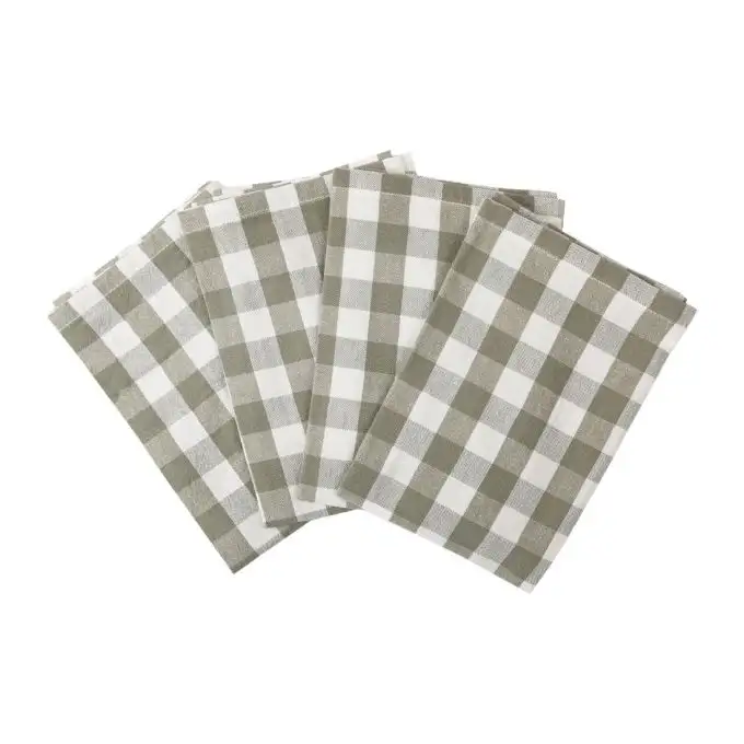 Set di 4 asciugamani countryside verde acqua