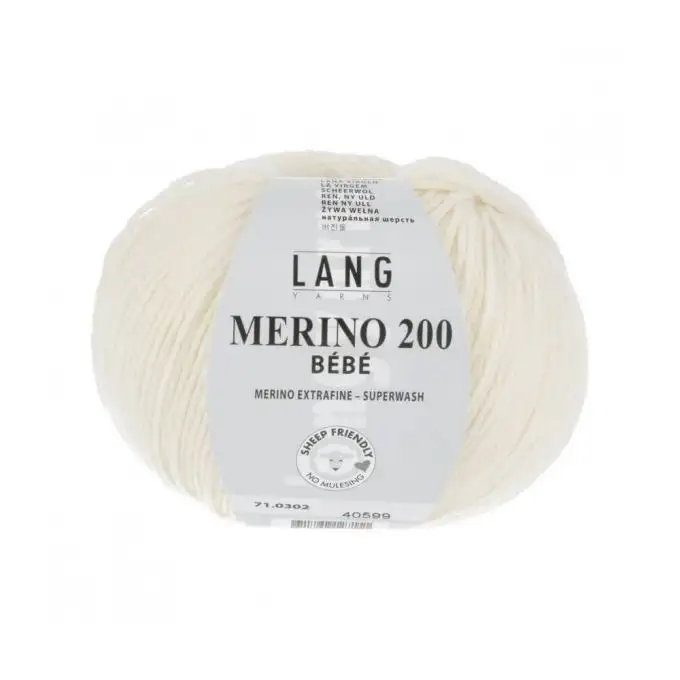 Gomitolo di lana per neonati MERINO 200 BEBE - Lang Yarns