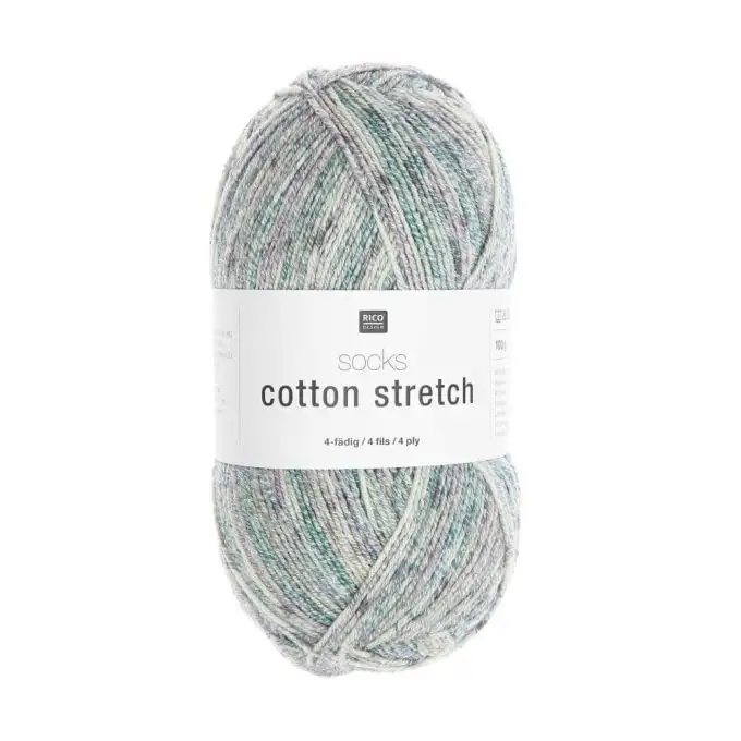 Filato per calzini Cotton Stretch 4 fili 100g – Comfort & elasticità