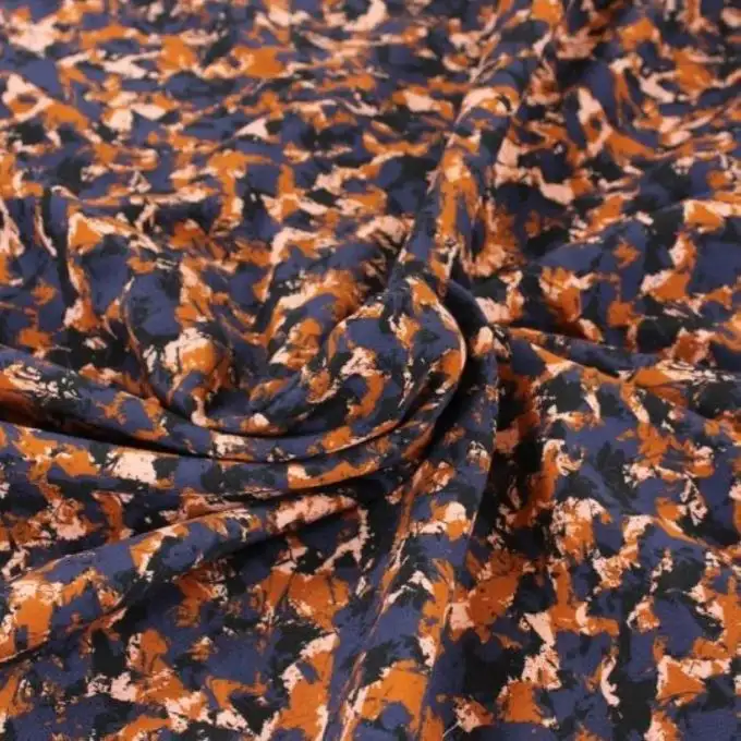 Tessuto viscosa granito blu - Eglantine e Zoé