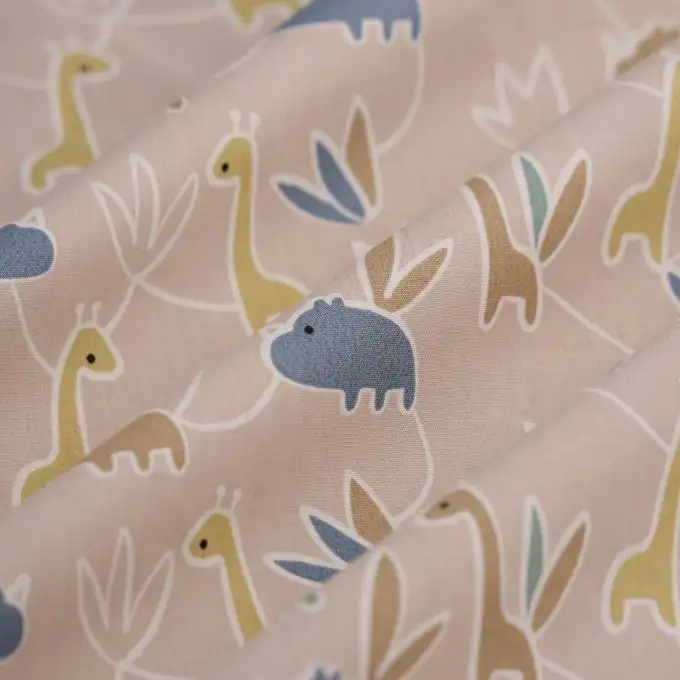 Tessuto popeline cotone bio savana beige