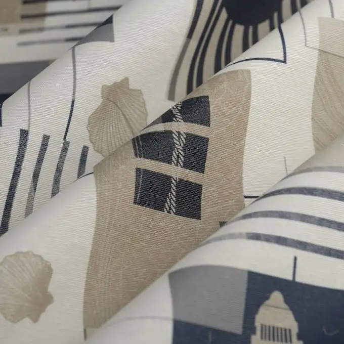 Tessuto rivestito loneta barca blu