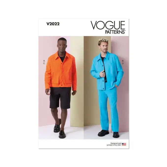 Modello Vogue V2022BB Uomo Giacca pantaloncini pantaloni 44 a 52