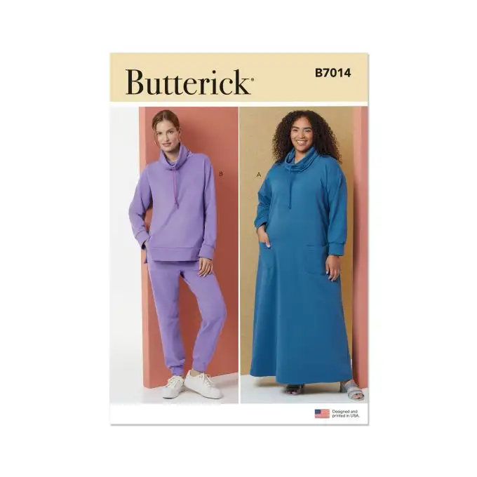 Modello Butterick B7014AA Donna Abito e top XS a XL