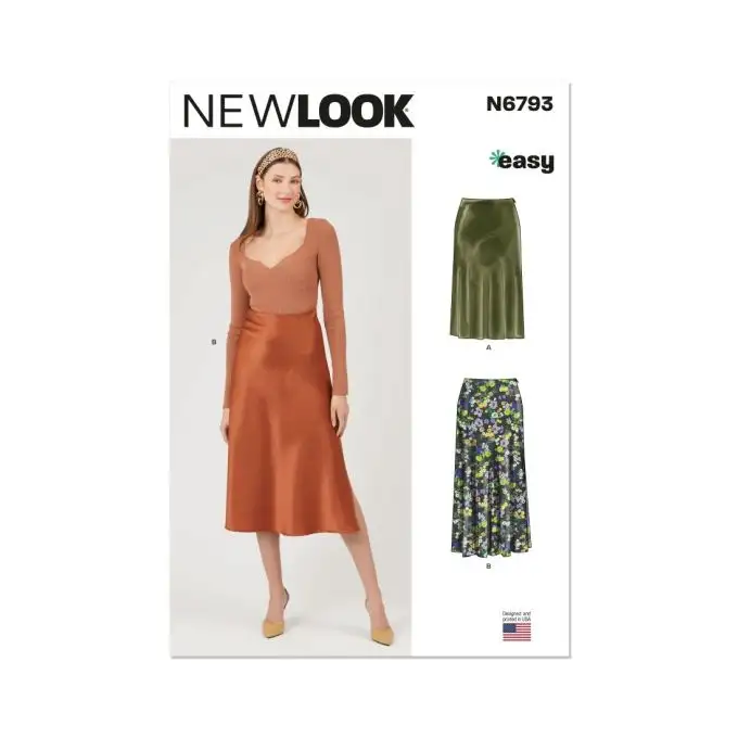 Modello New Look N° 6793 gonna due lunghezze giovani donne 34-44