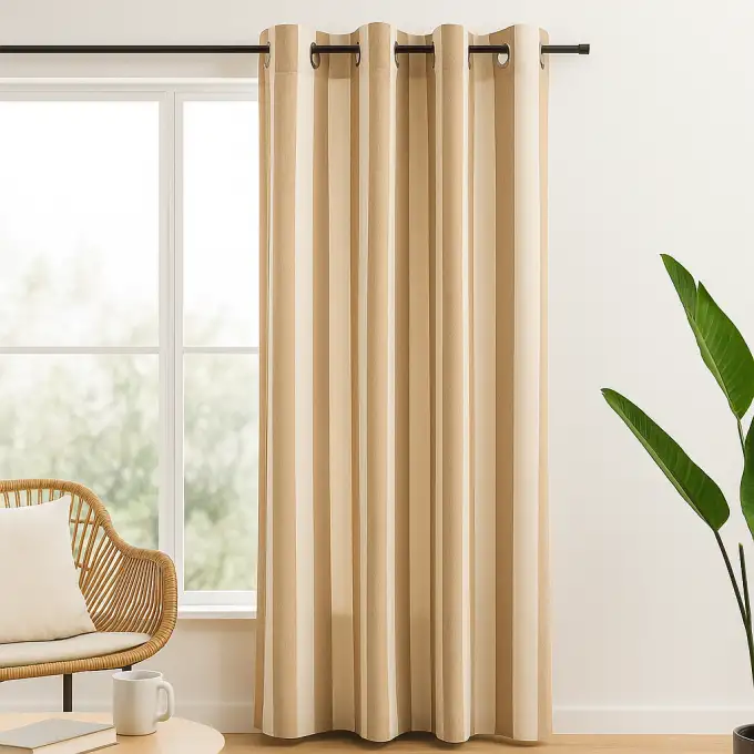 Tenda righe taupe ecrù Venezuela