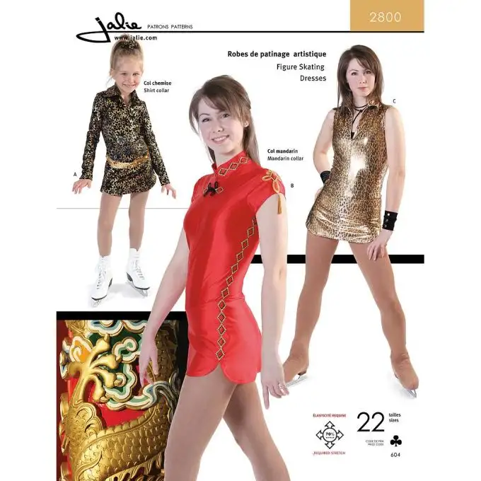 Modello Jalie 2800 abito pattinaggio artistico zip davanti bambino adulto