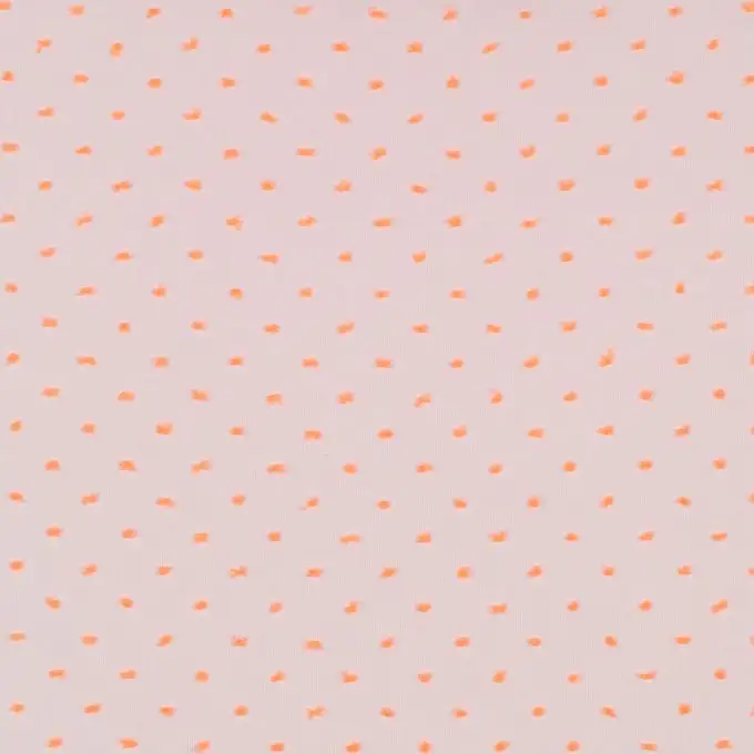 Tessuto voile di cotone plumetis bicolore rosa e arancione