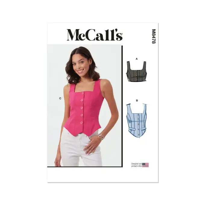 Modello Mc Call's M8478H5 Top corto dalla 34 alla 42