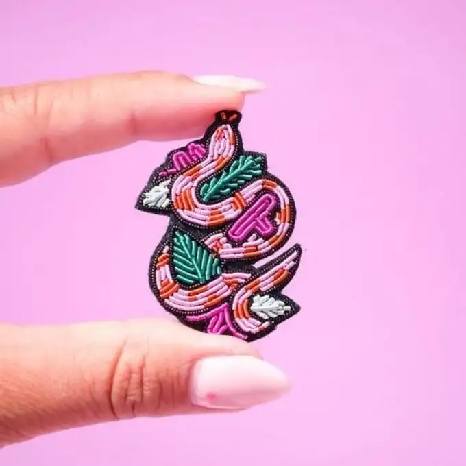 Spilla serpente giungla rosa - Maliziosa