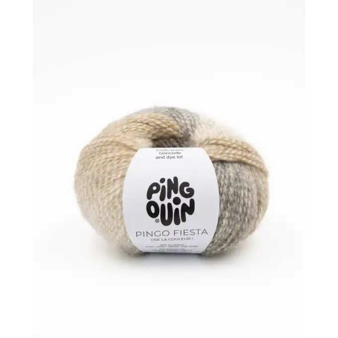 Pelota di filato da maglia Fiesta slow beige brillante - Pingouin