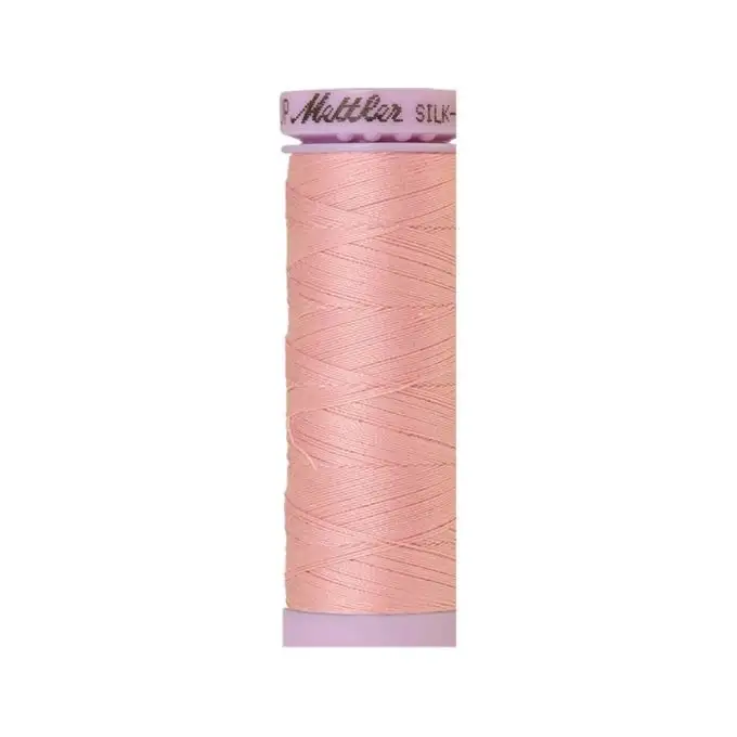 Bobina di filo mettler silk finish cotone 150m rosa polvere col. 1063