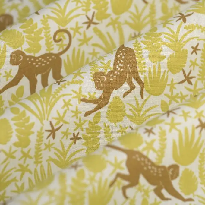 Tessuto cretonne Hima assenzio