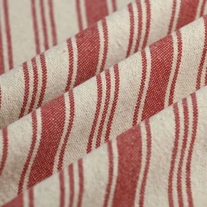 Tessuto tinto a righe eugène rosso