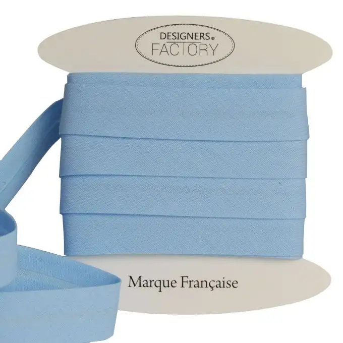 Nastri in sbieco in cotone blu chiaro per 10 metri - designers-factory