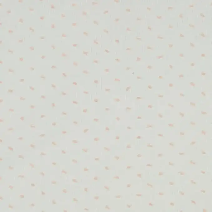 Tessuto voile di cotone plumetis bicolore bianco beige