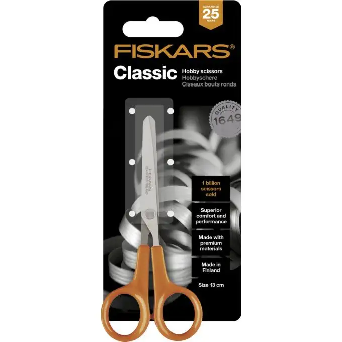 Forbici classiche Hobby punta tonda 13 cm - Fiskars