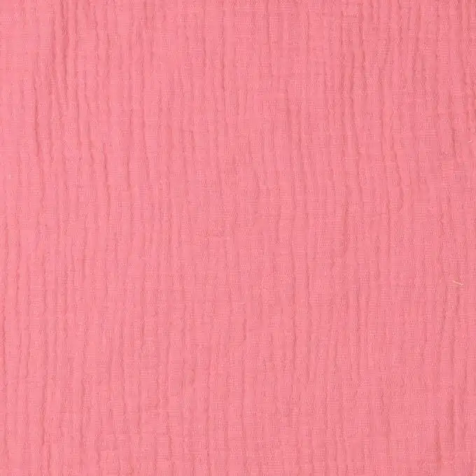 Tessuto doppio garza unito bio rosa bubble