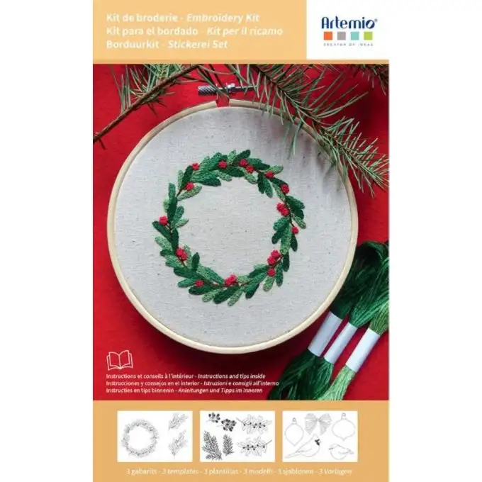 Kit fai da te ricamo tema natalizio