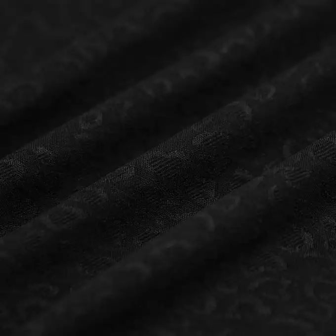 Tessuto maglia jacquard poliestere nylon elastan leopardo semplice nero