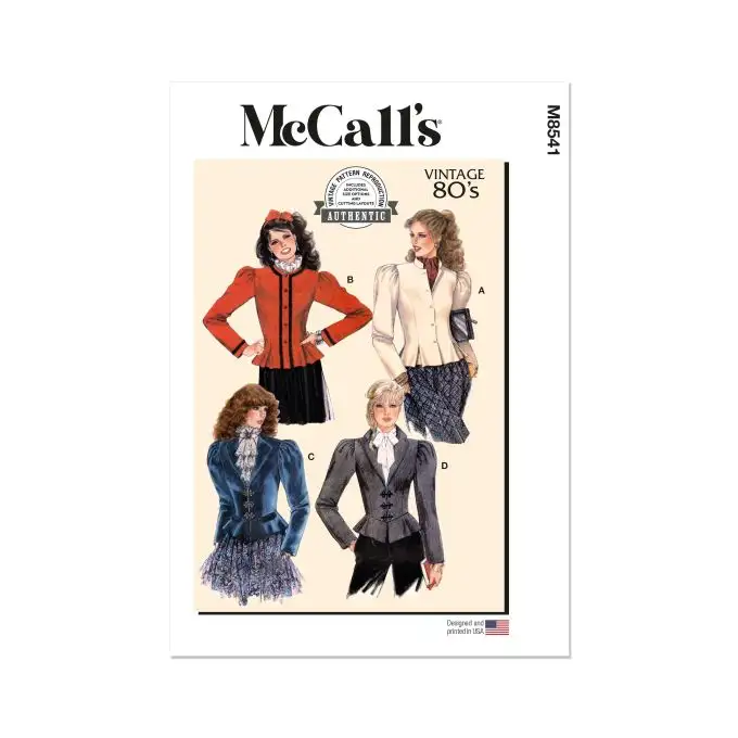 Modello Mc Call's M8541A Donna giacca aderente 32 a 42