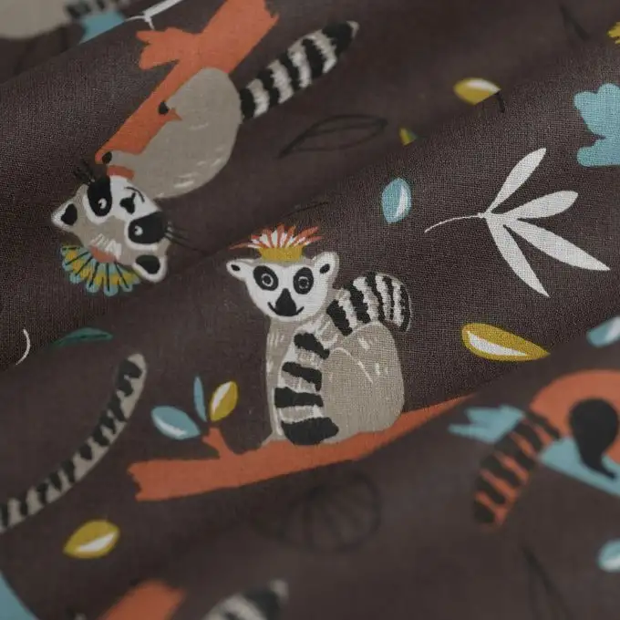 Tessuto cretonne Bilimbi cacao