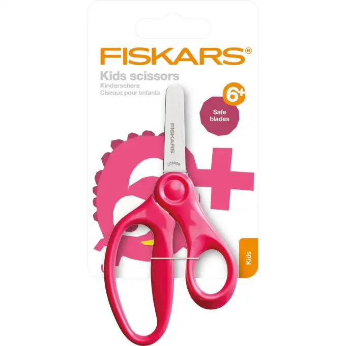 Forbici bambini 13 cm punta rotonda rosa - Fiskars
