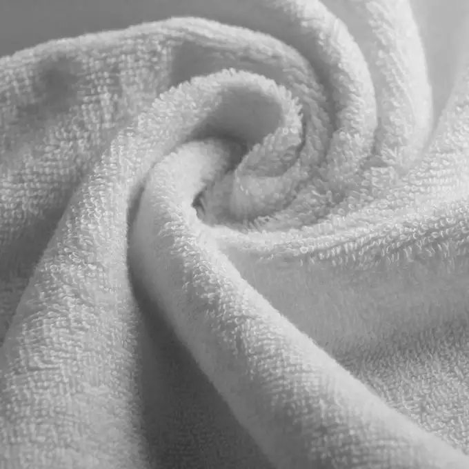 Tessuto spugna cotone premium spa bianco