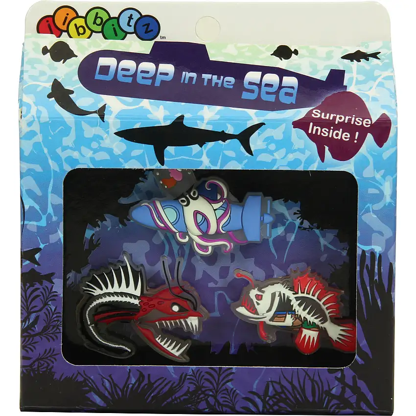 Set di 3 clip jibbitz Crocs SEA Deep In The Sea-Card