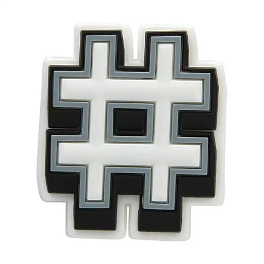 Clip jibbitz Crocs Hashtag