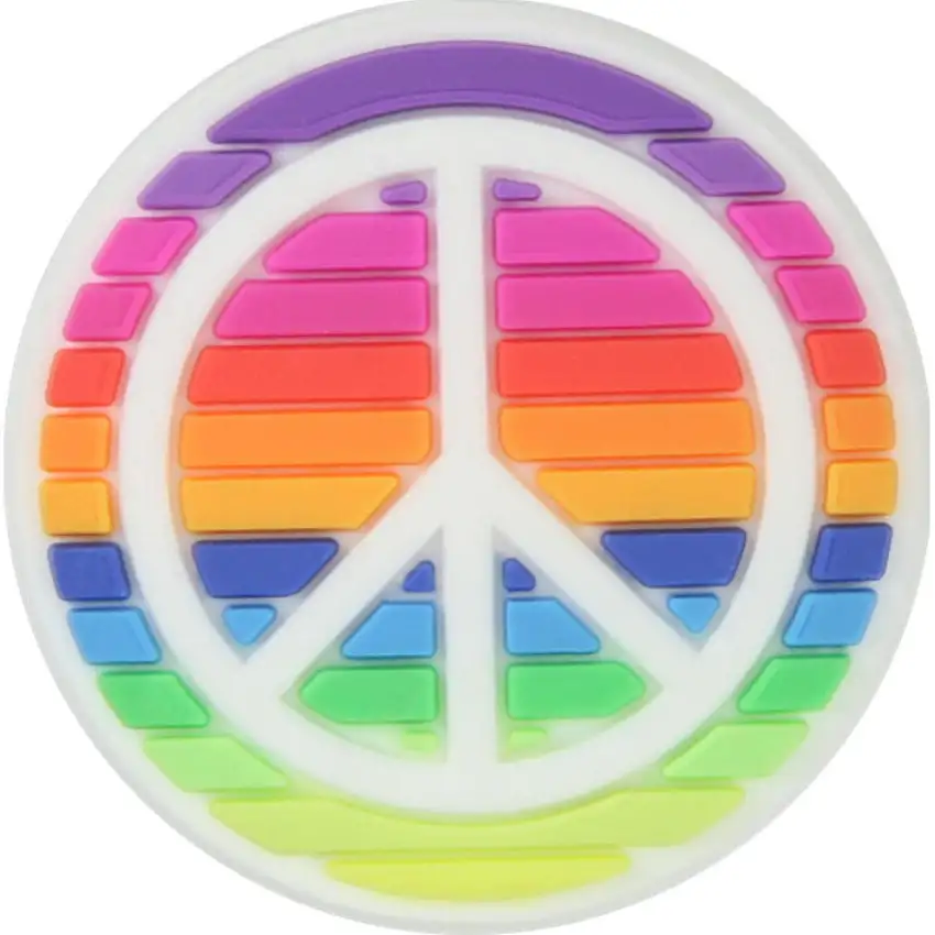 Clip jibbitz Crocs Rainbow Peace Sign
