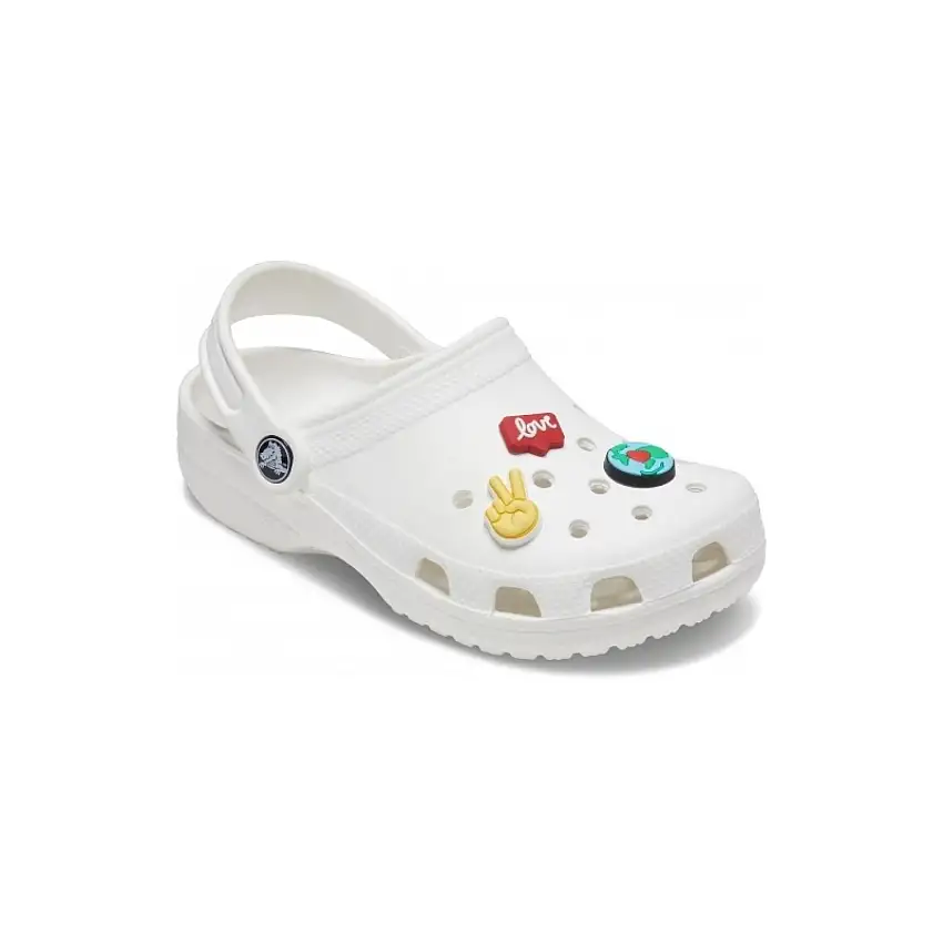Set di 3 clip jibbitz Crocs Peace and Love